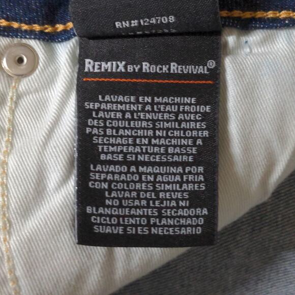 Remix by Rock Revival Skinny Jeans in Blue - Size 26 - NWT - Picture 12 of 14